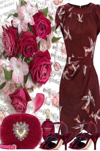 <RED ROSES- Combinazione di moda