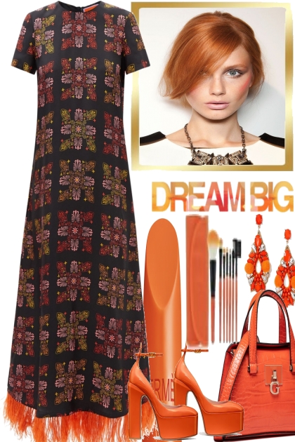 DREAM BIG USE ORANGE´- Modekombination