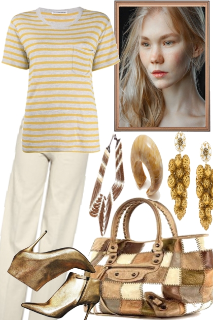 COMFY ..WITH GOLD- Fashion set