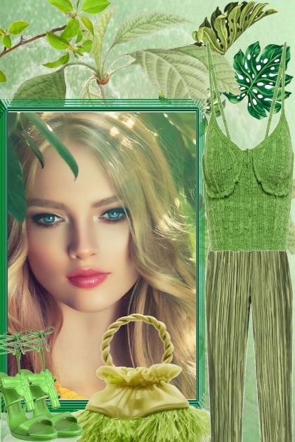 !!THE SUMMER IS GREEN- Fashion set