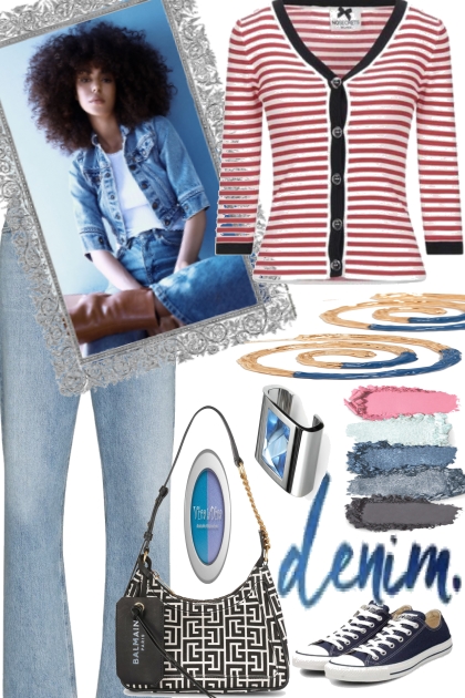STRIPES" AND JEANS!- Modekombination