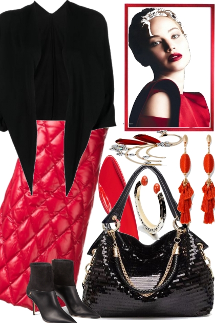 WITH_:; RED- Combinazione di moda