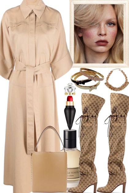 BEIGE_:,- Fashion set