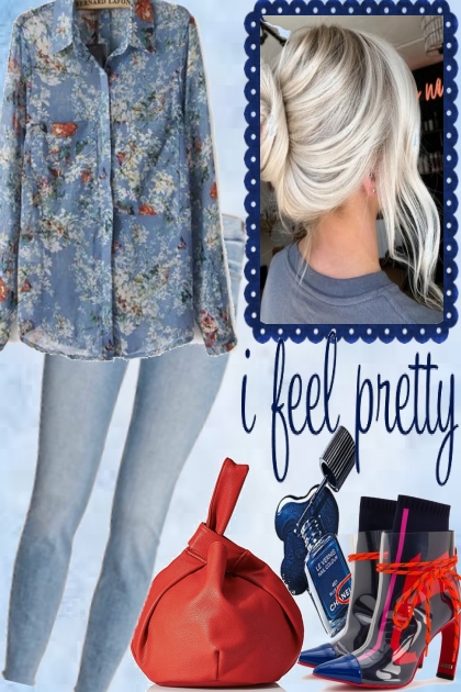 BLUES. WITH  RED- Combinazione di moda