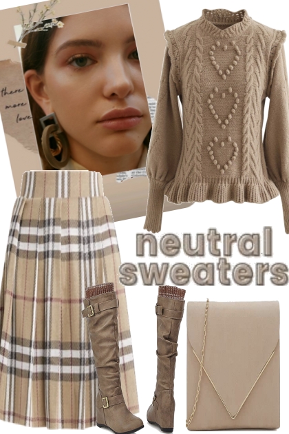 NEUTRAL SWEATERS- Combinaciónde moda