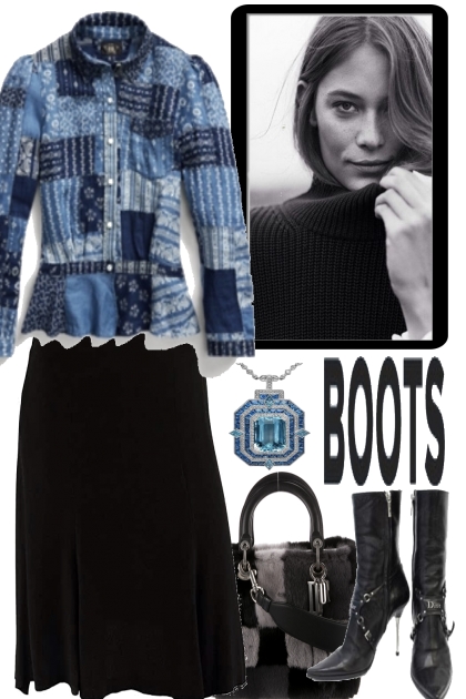 BOOTS AND SOME BLUES- Combinaciónde moda