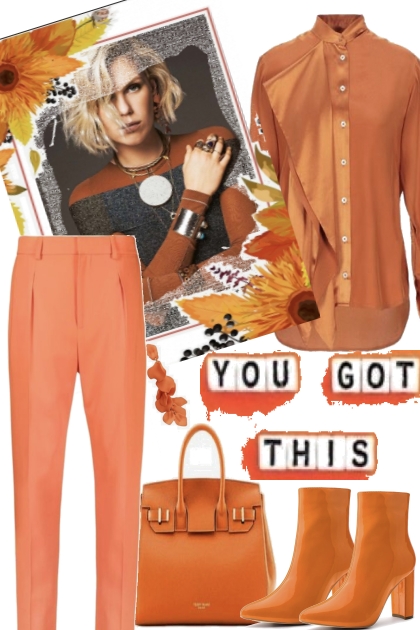 ORANGE FOR THE WINTER TIME- Combinazione di moda