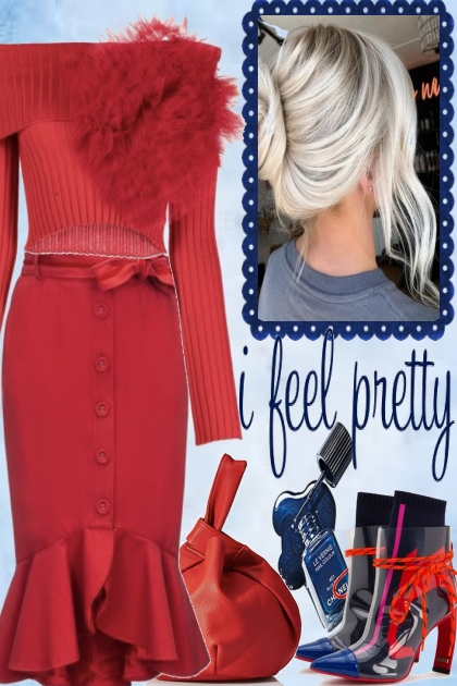 DO YOU FEEL PRETTY LADY IN RED?- Modna kombinacija
