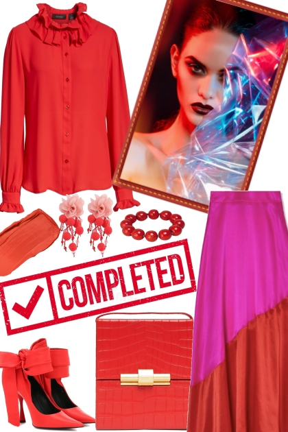 PIMP UP YOUR RED WITH PINK- Fashion set