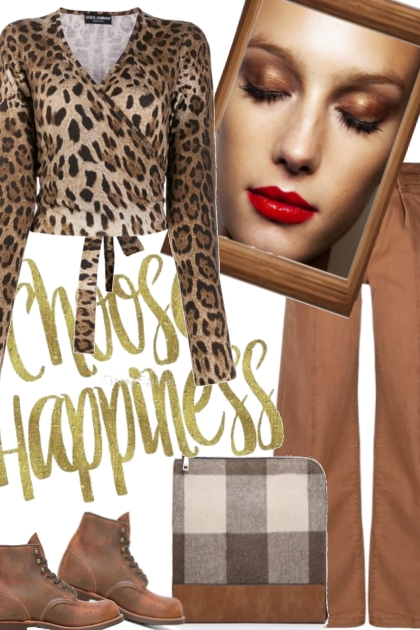 CHOOSE HAPPINESS AND LEO- Combinazione di moda