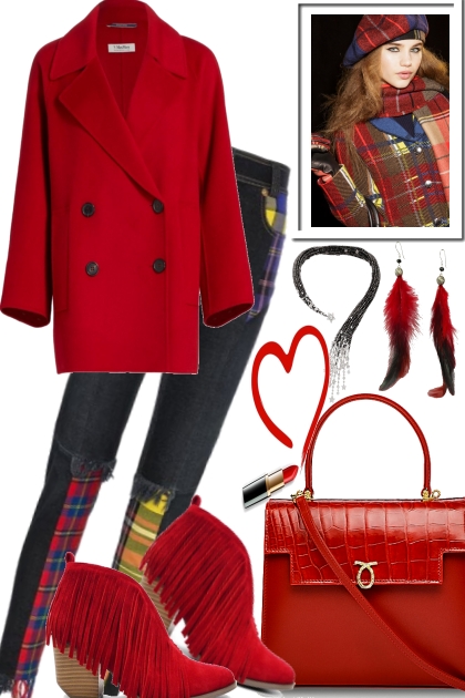 RED BLAZER- Fashion set