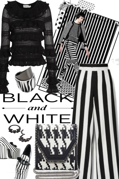 B&W STRIPS WITH BLACK- コーディネート