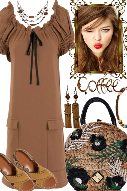 >>  need some coffee- Fashion set