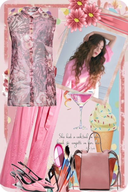 PINK, COCKTAIL AND ICECREAM- Fashion set
