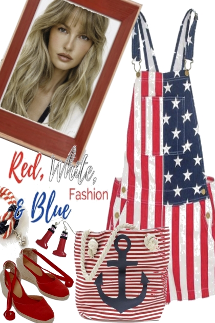 RED WHITE AND BLUE..- Fashion set