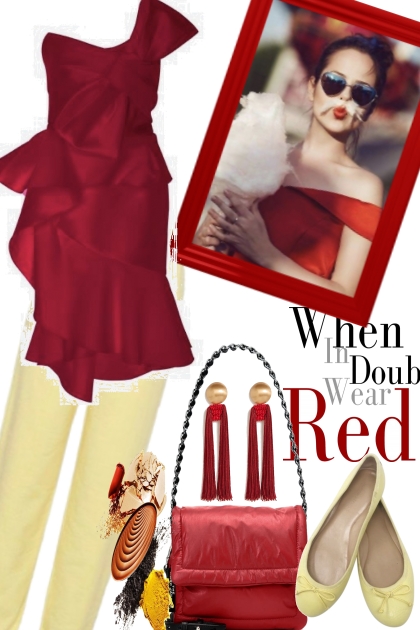 __IN DOUBT WEAR RED- Fashion set