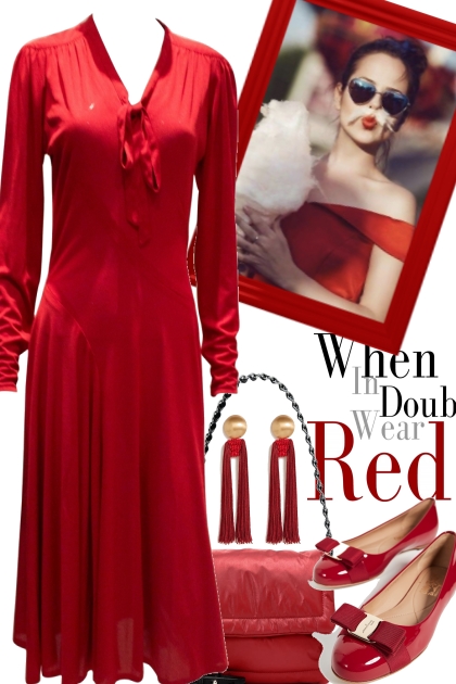 Red . a good choice- Combinazione di moda