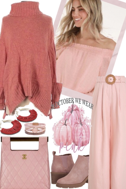 )) OCTOBER IS PINK- Fashion set