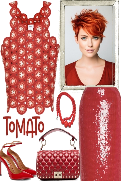 TOMATO RED FOR CHRISTMAS- Modekombination
