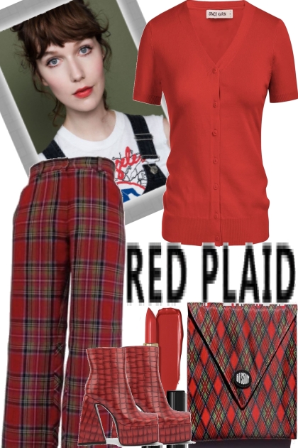 RED //PLAID 8- Modna kombinacija