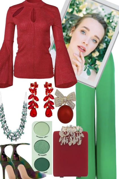 // RED AND GREEN FOR CHRISTMAS- Modekombination