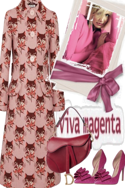 )) VIVA MAGENTA- combinação de moda