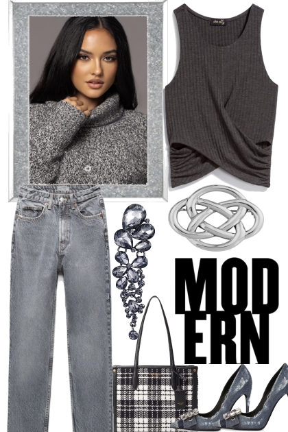 A GREY JEANS FOR EVERYDAY- Fashion set
