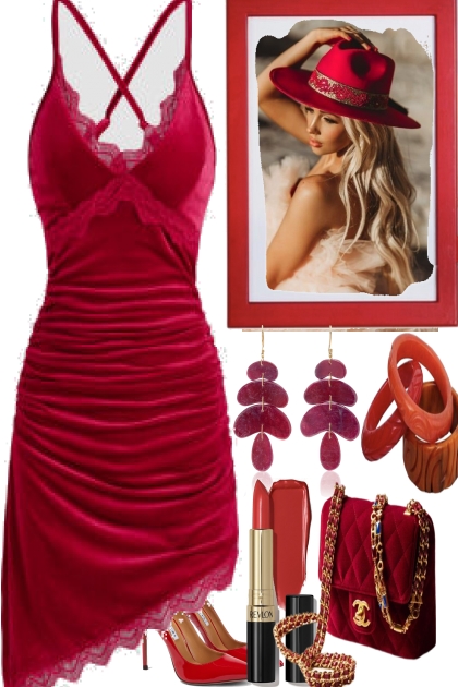 THIS NIGHT SHE GOES FOR RED. - Fashion set