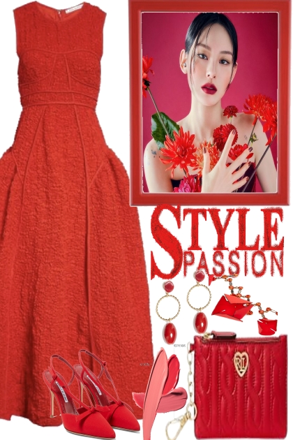 (8 LADY IN RED- Combinazione di moda