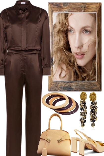 JUMP SUIT IN CHOCOLATE- Fashion set
