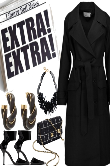 "" BLACK COAT - combinação de moda