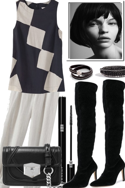 BLACK - AND WHITE- combinação de moda