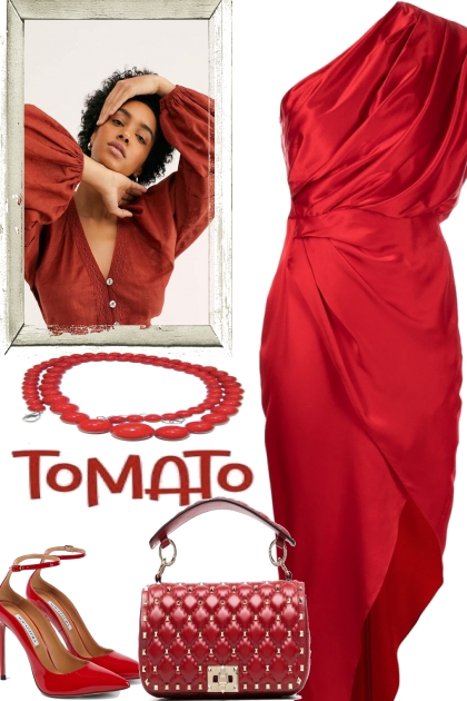LADY ELEGANT IN RED- combinação de moda