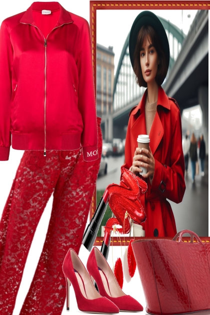 ONLY RED `!- combinação de moda