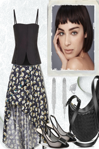 asymmetric skirt- combinação de moda