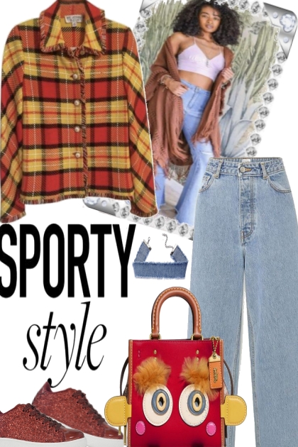 SPORTY JEANS STYLE  90<0- 搭配