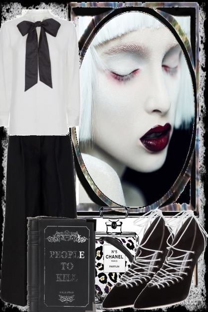BLACK ---   WHITE- combinação de moda