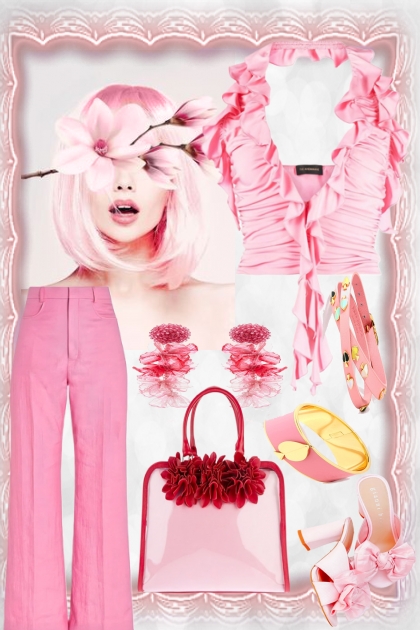 wear pink it´s a happy color- Fashion set