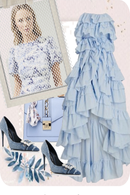 PRETTY IN -- BLUE- Combinazione di moda