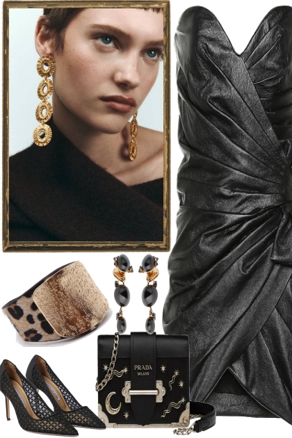    LEATHER DRESS- Combinazione di moda