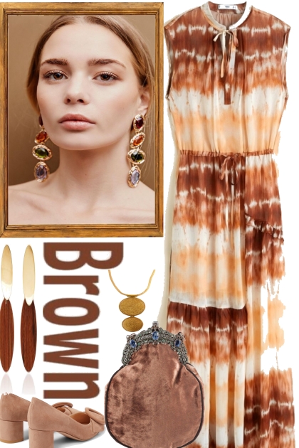  BROWN- combinação de moda