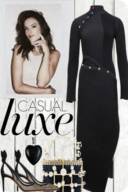 black dress casual luxe