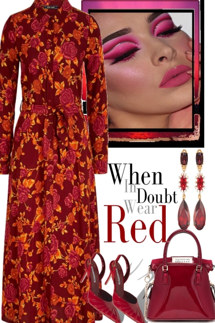 JUST -- WEAR RED- Combinazione di moda