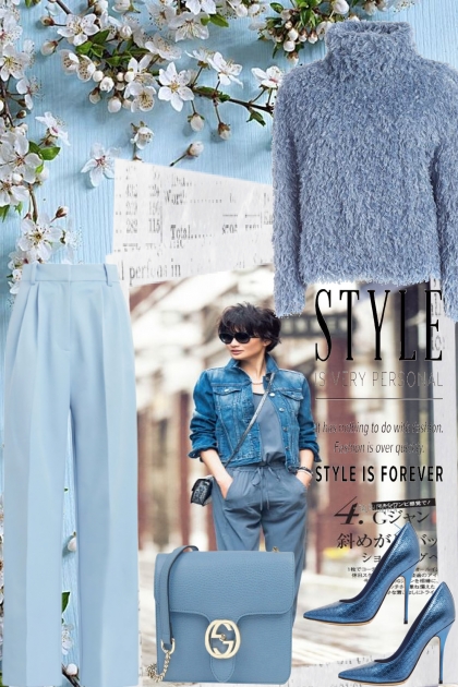 GET --- THE BLUES- Combinazione di moda