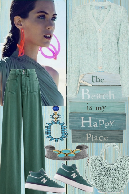 BEACH IS A HAPPY PLACE EVEN IN FALL- combinação de moda