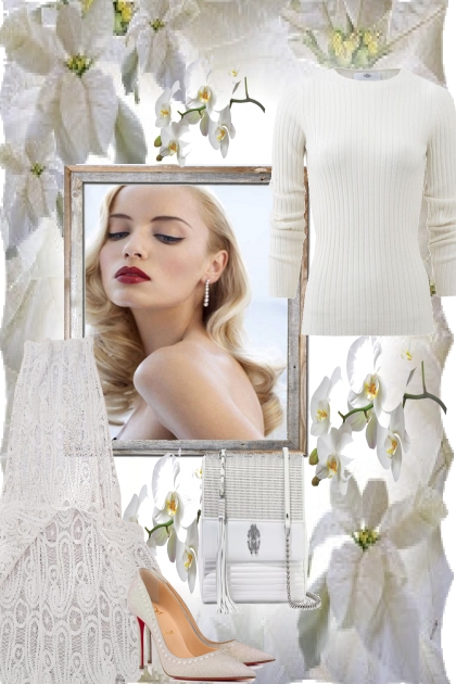 WHITE FOR A   DANCING NIGHT.- Modna kombinacija