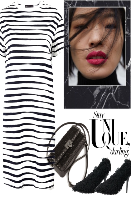 B&W  STRIPE IT..- Fashion set