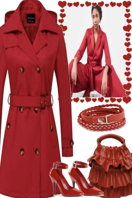 FOR AUTUMN --- RED- Modekombination