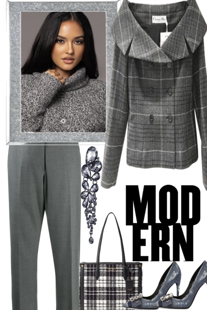 MODERN WITH PLAIDS .- Modna kombinacija