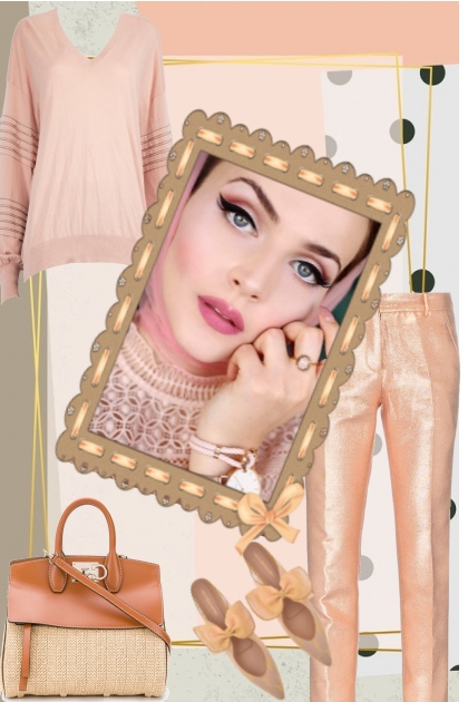 COMFY.  IN . PEACH- Fashion set